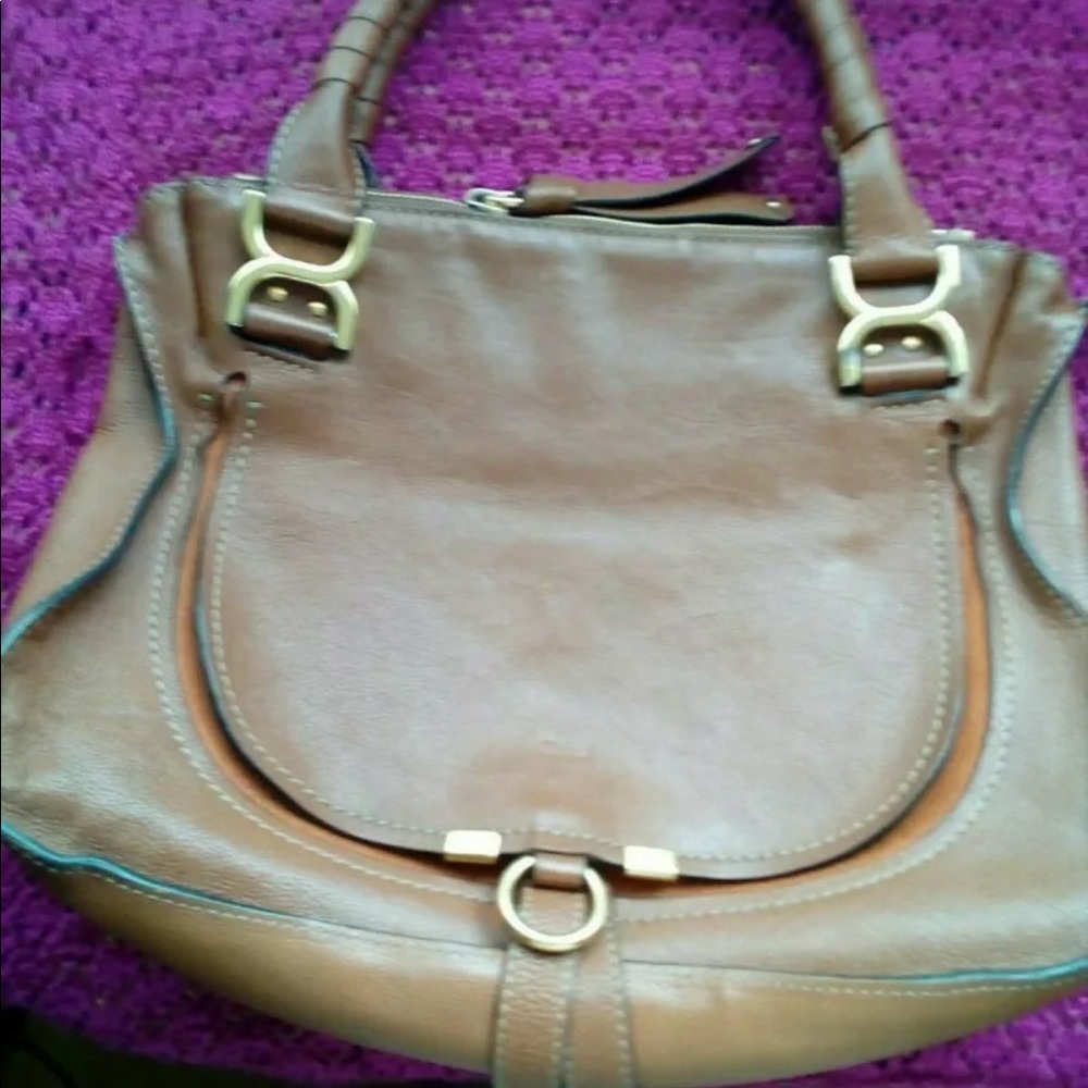 Chloe Marcie MED Burnt Brown 2 Way Vintage Rare
